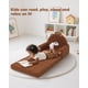 thumbnail image 4 of Sofá para niños pequeños MOONBEEKI 2 en 1, plegable, suave, sherpa, oso pardo, 4 of 9
