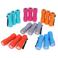 Paquete De 18 Linternas Fastpro, 9 Led Con Baterías Incluidas