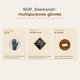 thumbnail image 2 of Guantes de Nitrilo SUPER+ 8 mil Textura Diamante Negro 50 uds (M), 2 of 7