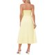 thumbnail image 3 of INSPIRE CHIC Vestido largo de verano sin tirantes con nido de abeja a cuadros para mujer Amarillo L, 3 of 6