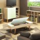 thumbnail image 2 of Mesa De Centro Con Almacenamiento Leaves Mdf Color Nature/Blanco, 2 of 6