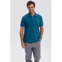 Fashionspark - Polera Hombre Piqué Básica Lisa Petróleo