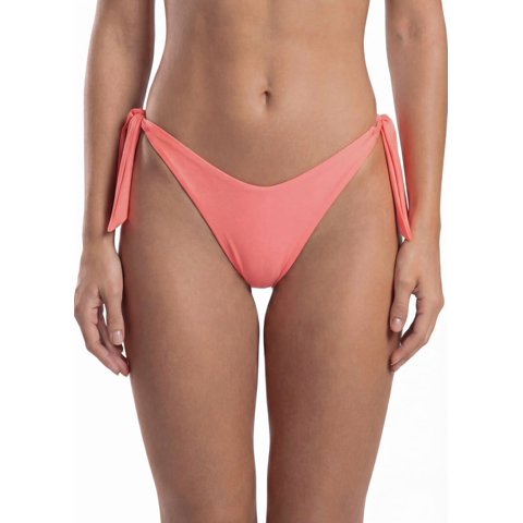 Samia - Bikini Mujer Tanga Con Amarras Y Pinza Coral