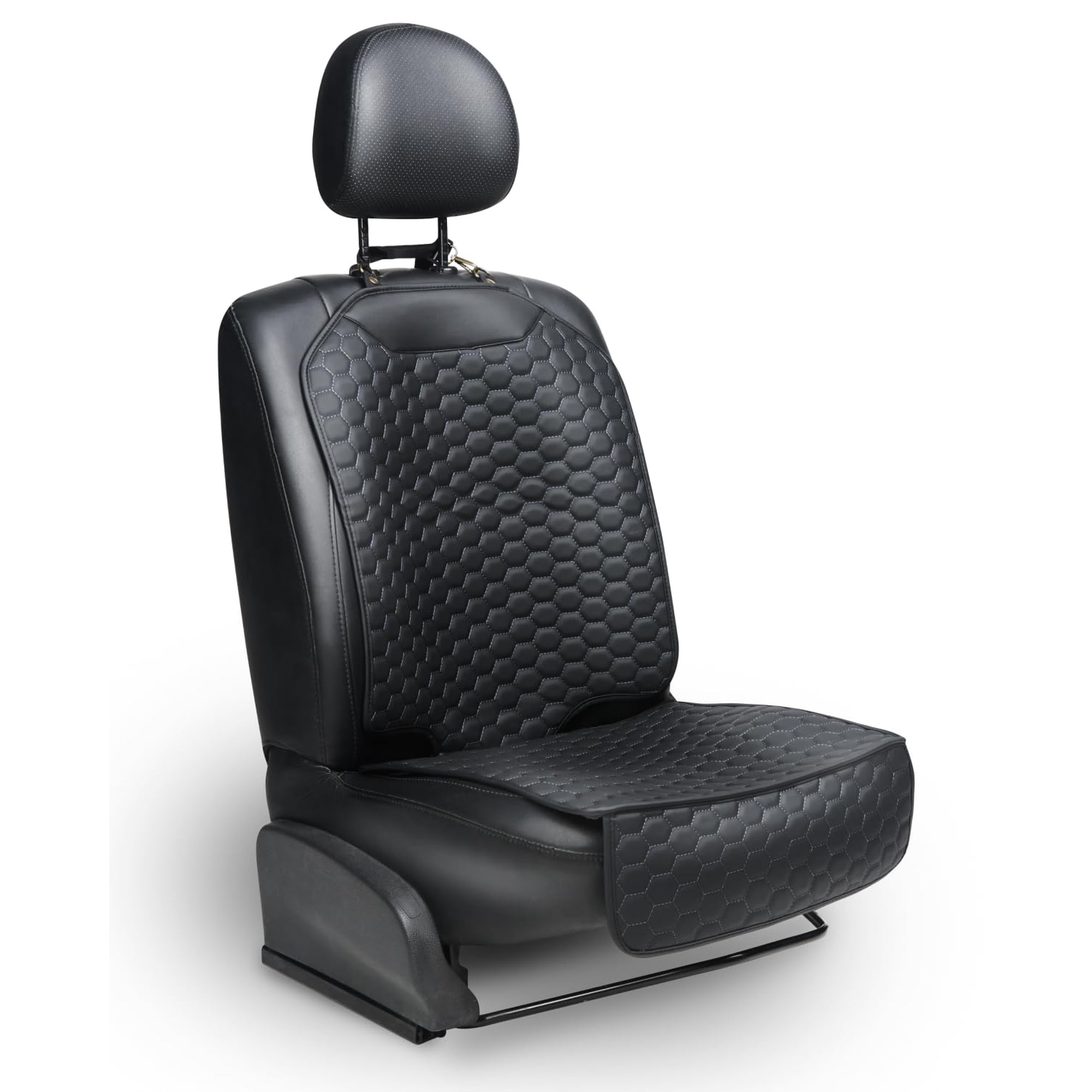 Protector De Asiento De Coche Owleys Premium Leather, Impermeable, Negro