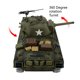thumbnail image 4 of Tanque RC Heng Long M4A3 1:16 2.4GHz con Cadenas Metálicas 360°, 4 of 7