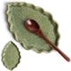 thumbnail image 1 of Apoya Cuchara Anoonse de Cerámica Hoja 7.3 x 4.5, 1 of 3