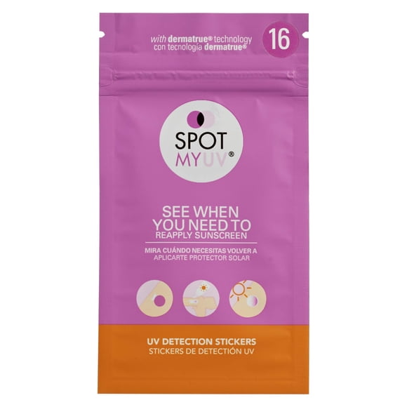 Adhesivos de detección UV SPOTMYUV para protección solar, 16 unidades
