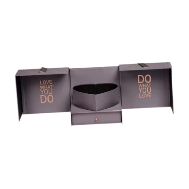 Caja de flores vacía, caja de regalo rellenable, regalo del Día de San Valentín, embalaje Floral de cartón para celebraciones, fiestas, decoración DIY gris