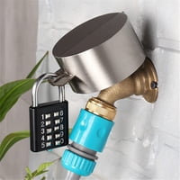 Xusx111 - Cerraduras Del Grifo Al Aire Libre,Manguera Spigot,Hecho De Metal Adecuado Para Grifos De Jardín,Manguera Bibwater Manguera,Cerradura Del Grifo De Agua,Prevenir Bandido Del Agua (Negro Con C