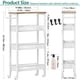 thumbnail image 4 of Carrito de almacenamiento Vivihomety Utility con tapa de madera enrollada de 4 niveles, 4 of 8