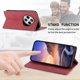 thumbnail image 4 of Funda tipo cartera con bloqueo RFID para Xiaomi Redmi 14C 4G Con tapa abatible, portatarjetas, cierre magnético, TPU y soporte Rojo, 4 of 6