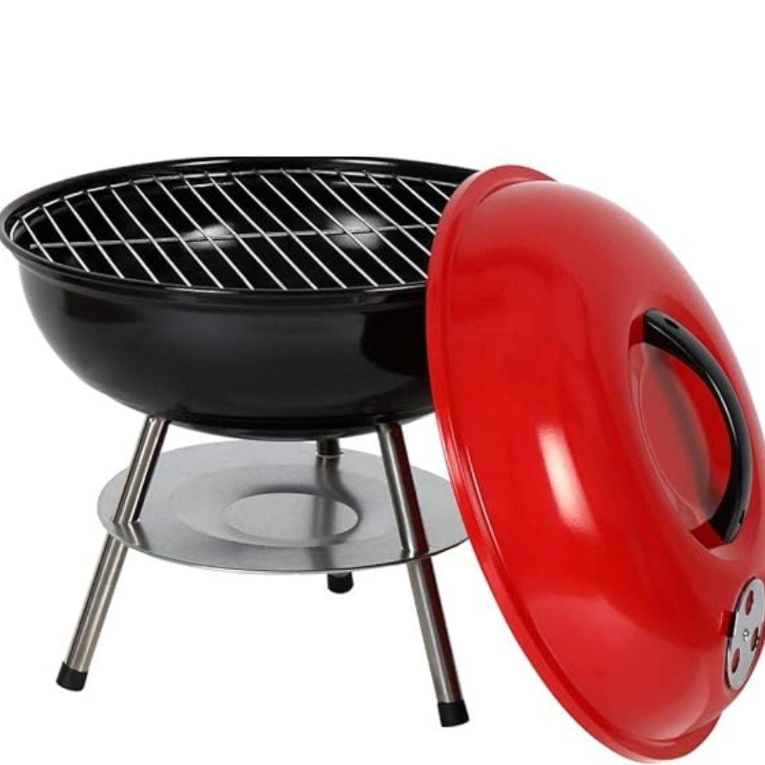 Line - Parrillera Portátil A Carbón Ergonómica Acero Inoxidable