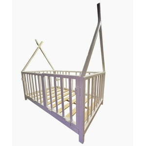 Mpa Decohogar - Cama Cuna Baranda Removible Infantil - 1,5 Plaza