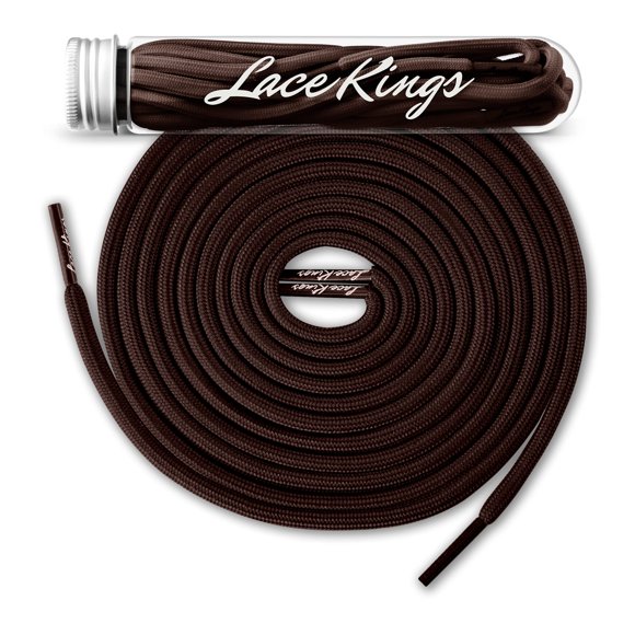 Cordones Lace Kings 125 cm Marrón Redondos Pack de 2