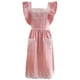 thumbnail image 1 of Vintage Ruffle delantal para las mujeres cruzar atrás jardín cocina delantales lindo algodón delantal encaje frilly Ruffle ajustable Pinafore vestido delantal, 1 of 3