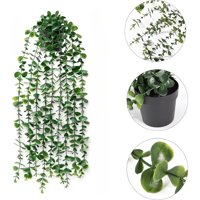 Genérico - Set De 2 Planta Artificial Maceta Colgante Verde Pared Jhn