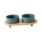 thumbnail image 4 of Cuencos De Comida Para Gatos, Plato De Cerámica Liso Para Gatos, Cuencos Para Perros Para Comida, Gatos Mayores De Interior, Verde Oscuro, 4 of 5