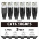 thumbnail image 1 of Cable Ethernet Jadaol Cat 6 de 0,9 m, paquete de 6 unidades, exterior/interior, negro, 1 of 6
