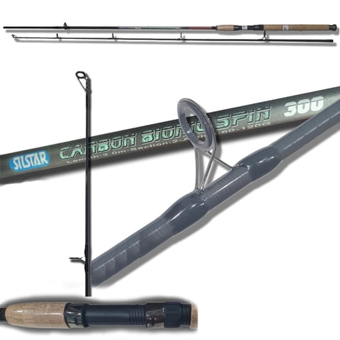 Silstar - Caña Pesca Mar Carbon Bionic 2,7Mts 2Tramos 270Gr Gris