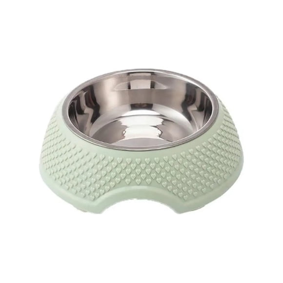 Plato para Perros de Acero Inoxidable con Corazones