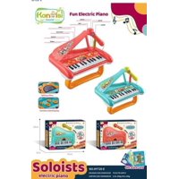 Genérico - Piano Juguete Electrónico Para Niños Musical Con Micrófono Celeste
