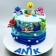 thumbnail image 5 of Paquete de 8 adornos para tartas de cumpleaños con temática de tiburón: decoraciones para tartas de tiburón para niños, fiestas de cumpleaños con temática de tiburón, baby shower, 5 of 6