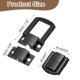 thumbnail image 2 of Uxcell 6 Pcs Pestillo de Trinquete 1" x 0.8" Cierre de Pestillo Mini Broche para Caja de Joyería Caja de Regalo Negro Oscuro, 2 of 6