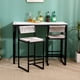 thumbnail image 3 of Gray Set of 2 Hand Weave Bar Stools with Back Counter Height Bar Chairs Paper Rope Woven Dining Stool for Kitchen, Home & Office (Gray), 3 of 3