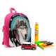 thumbnail image 3 of Husky Siberiano Mochila Escolar para Niños y Niñas, Mochila Infantil Ligera de Alta Calidad, Grande y Duradera ROSA, 3 of 6