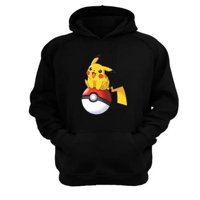 Genérico - Polerón Canguro Pokemón Negro Talla Xs Unisex