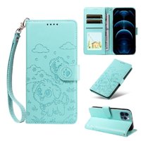 Funda Billetera Foxdock Compatible Con Iphone 13 Pro, Diseño Perrito Tierno, Ranuras Para Tarjetas Y Soporte Plegable