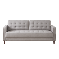 Sofá De 3 Cuerpos Benton Zinus Gris Piedra