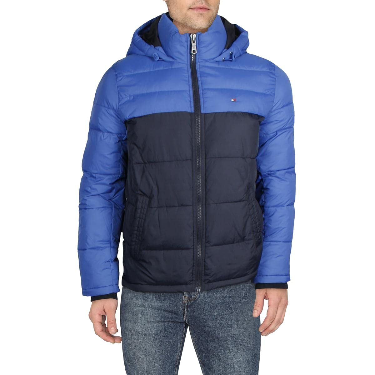 Chaqueta Tommy Hilfiger Para Hombre, Clásica, Con Capucha, Azul, Xxl