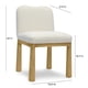 thumbnail image 5 of Silla de comedor TOV Furniture Tiara de terciopelo crema roble, 5 of 6