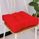 thumbnail image 2 of Xiao Hua Cojín de Silla de Algodón y Lino Rojo -1 Pieza, Cojín de Asiento Cuadrado Sólido de 15.75 X 15.75 X 3.54 Pulgadas, Cojín de Silla de Oficina con Relleno de Algodón, Decoración Minimalista, 2 of 4