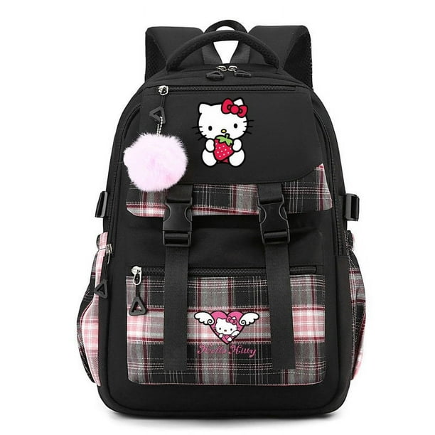 Cute Mochila Hello Kitty Girl's Backpack Cartoon High School Students School Bags Women's Large Capacity Daily infanti Best Gift