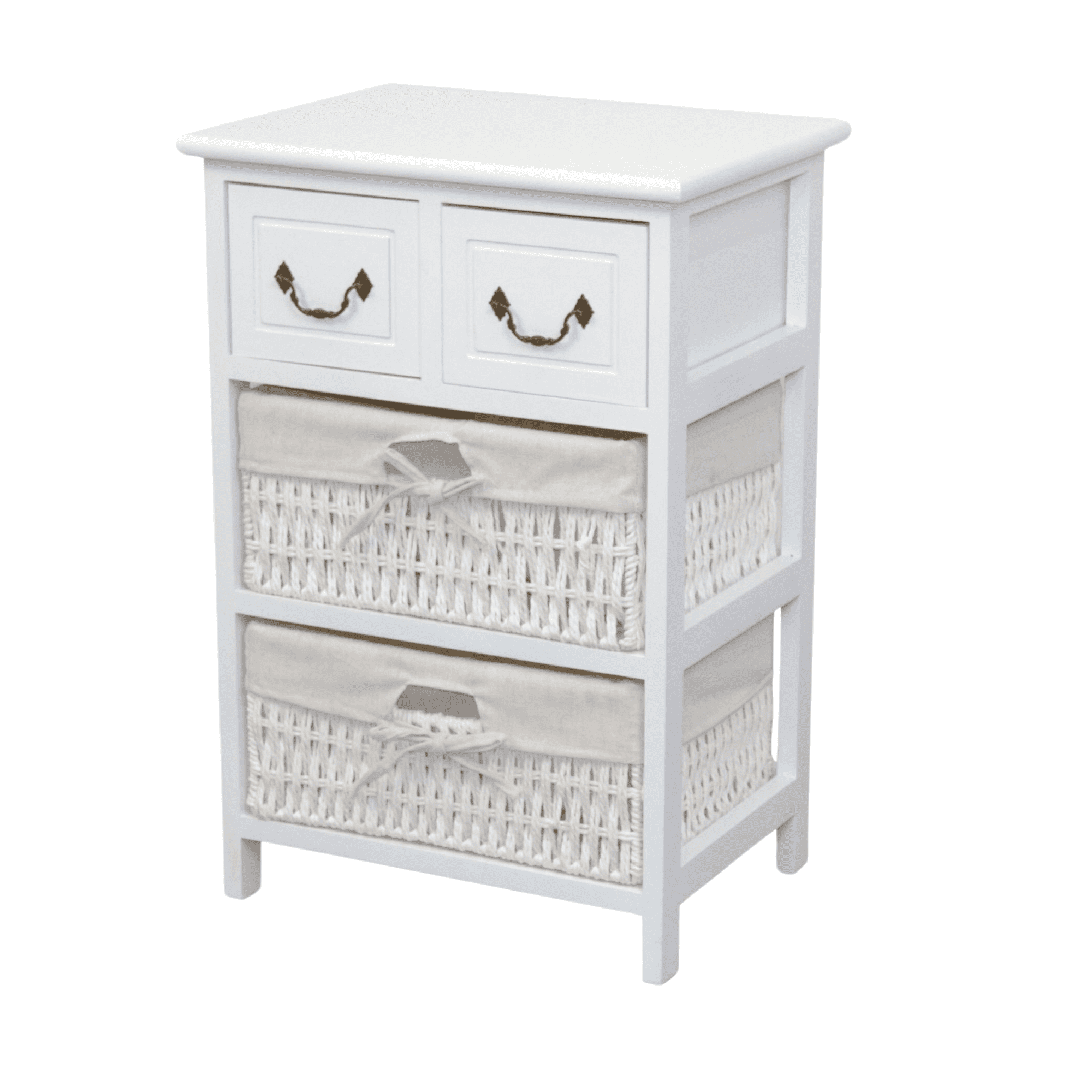 Yitahome - Cajonera Comoda Vivanco 4 Cajones Tela Blanco