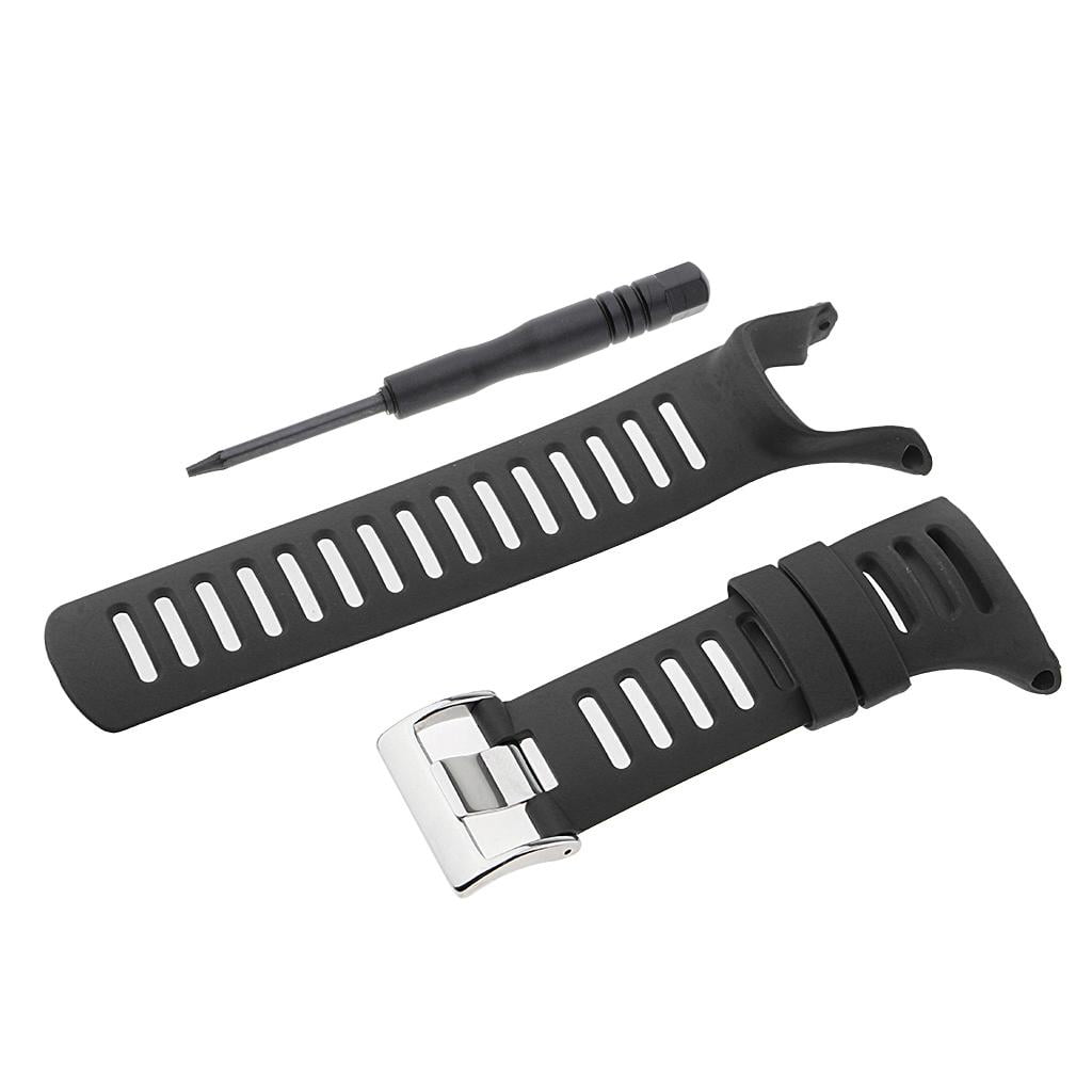 Correa De Repuesto Para Suunto M1/M2/M4/M5 - Silicona, 28 Mm Ancho, Color Negro - Pulsera Deportiva Cómoda Y Antialérgica
