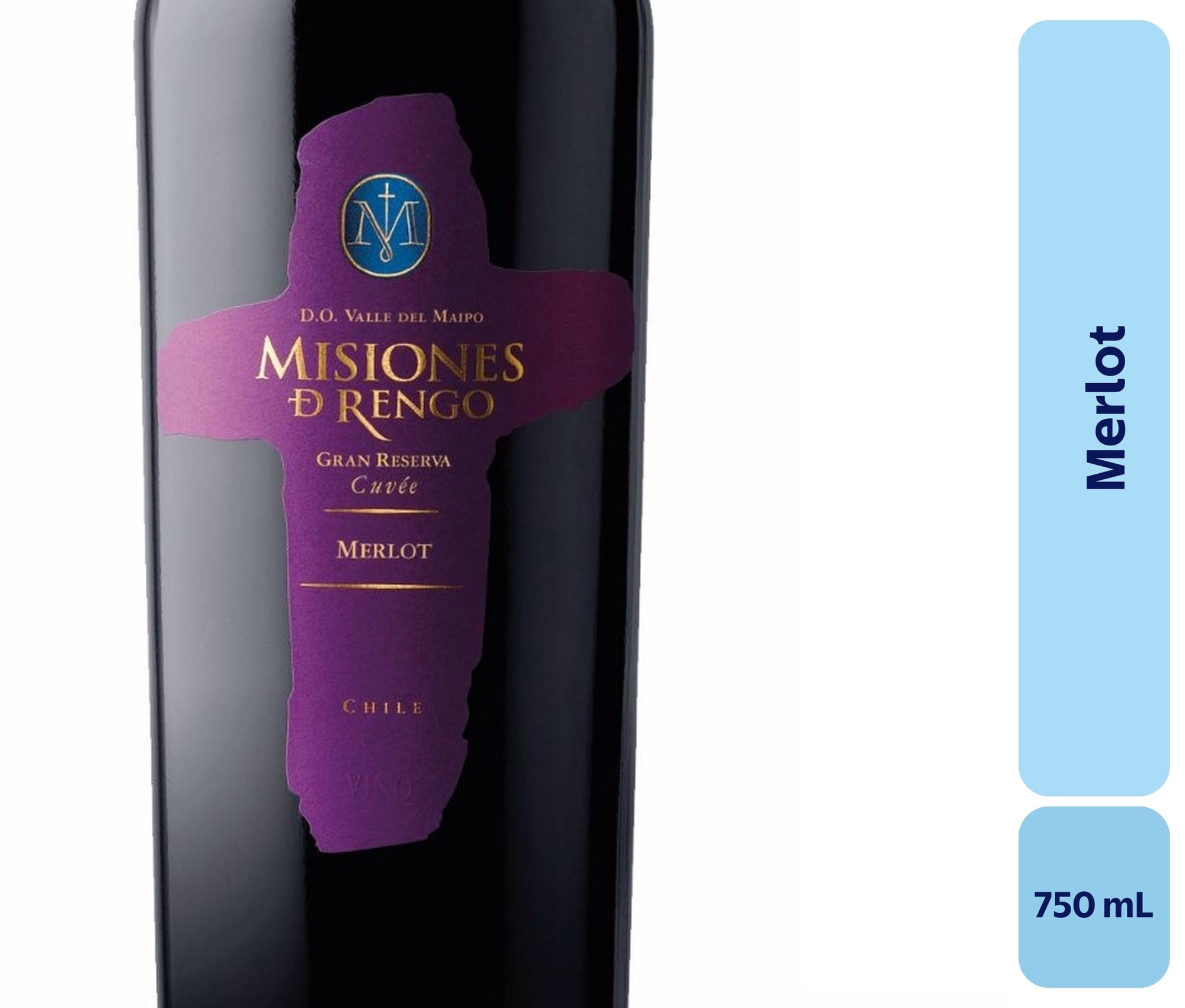 Vino Merlot Botella 750 mL Misiones De Rengo