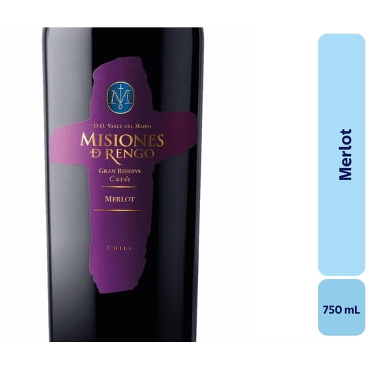 Vino Merlot Botella 750 mL Misiones De Rengo