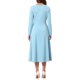 thumbnail image 3 of INSPIRE CHIC Vestido de Manga Larga para Mujer Invitada de Boda Formal Cóctel Cuello Redondo Vestido Maxi Línea A 2XL Azul Claro, 3 of 6