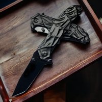 Invencible.Cl - Navaja Plegable Vantablack Al33 Cortapluma Cuchillo Faca Hoja Chaira Charrasca Cortaplumas Cuchilla Cuchillo Daga Faca Hoja