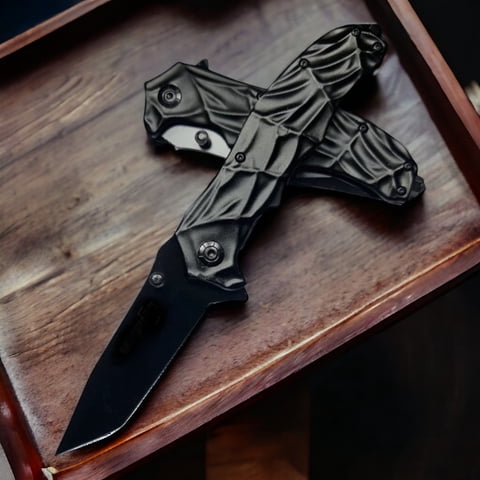 Invencible.Cl - Navaja Plegable Vantablack Al33 Cortapluma Cuchillo Faca Hoja Chaira Charrasca Cortaplumas Cuchilla Cuchillo Daga Faca Hoja