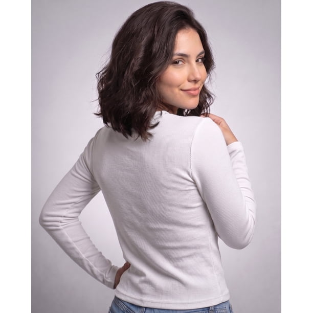 Polera Ajustada Manga Larga Elasticidad Inteligente - YY642