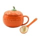 thumbnail image 3 of Taza de cerámica de calabaza bonita, taza de té creativa y divertida, taza de desayuno exquisitamente con tapa para regalos de vacaciones para amigos, Mediano Con Cuchara, 3 of 5