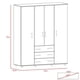 thumbnail image 3 of Closet 4 Puertas Café Claro Y Blanco 179x150x49,3 Cm, 3 of 3