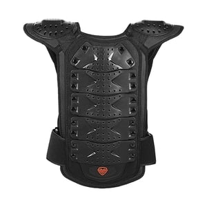 Ioensy - Chaleco Blindado Para Niños Cofre Columna Vertebral Proteger Bicicleta Deportes Equipo De Protección Niños Color Negro L