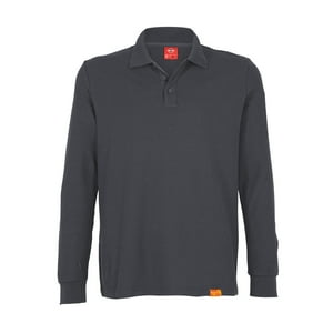 T-World - Polera Polo 60% Algodón Manga Larga Hombre Gris Oscuro