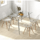 thumbnail image 3 of Mesa De Vidrio Prince Premium Rectangular 130 Cm - Patas Plateada, 3 of 3
