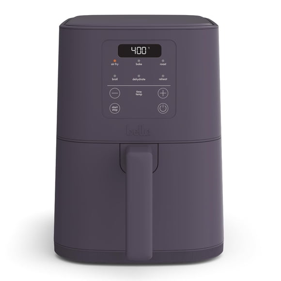 Air Fryer BELLA 4Qt Slim se adapta a cualquier lugar de utensilios de cocina, color ciruela